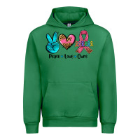 Emerald peace love  cure Urban Hoodie - AdoDesignShop