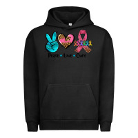 Pigment Black peace love  cure Urban Hoodie - AdoDesignShop