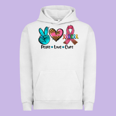 Peace Love  Cure Urban Hoodie Designed By Adodesignshop