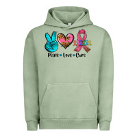Pigment Oil Green peace love  cure Urban Hoodie - AdoDesignShop