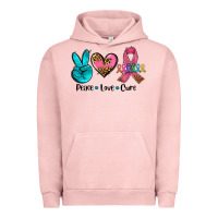 Pigment Salmon peace love  cure Urban Hoodie - AdoDesignShop