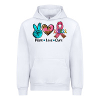 White peace love  cure Urban Hoodie - AdoDesignShop