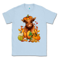 Dusty Blue Fall Autumn heifer pumpkin Classic Tee - RanaPortraitStore