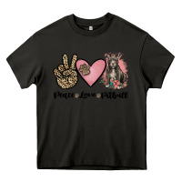 Asphalt peace love pitbull Heavy Core Tee - JahusDesignShop