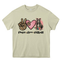 Mossy peace love pitbull Heavy Core Tee - JahusDesignShop