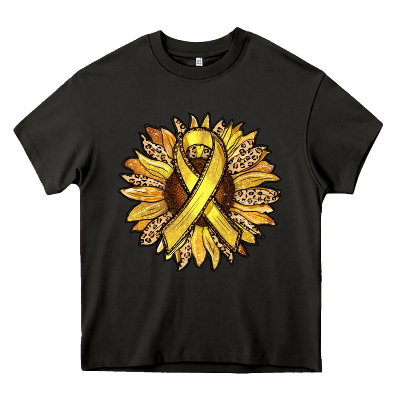 Child Cancer Awareness Sunflower Heavy Core Tee by RanaPortraitStore | Teevron