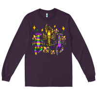 Plum mardi gras craw fish olivia Long Sleeve Tee - OliviaCreatesArt