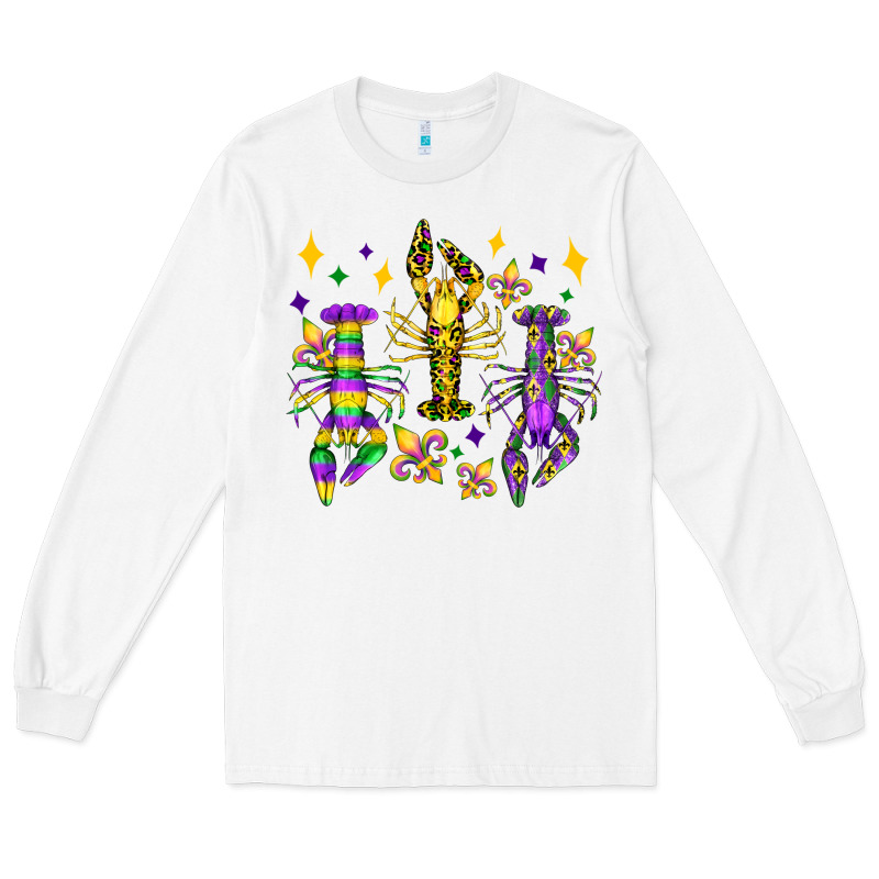 Mardi Gras Craw Fish Olivia Long Sleeve Tee by OliviaCreatesArt | Teevron