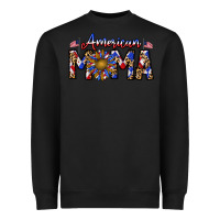 Black American mama Heavyweight Sweatshirt - CowhideDigitalArt