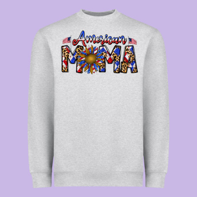American Mama Heavyweight Sweatshirt Designed By Cowhidedigitalart