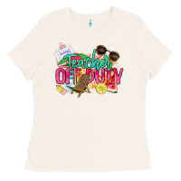 Bone teacher off duty Ladies Tee - NancyCooperArtShop