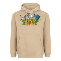 Mushroom nail tools with sunflower Heavyweight Hoodie - BarkalooDesign