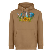 Toasted Coconut nail tools with sunflower Heavyweight Hoodie - BarkalooDesign