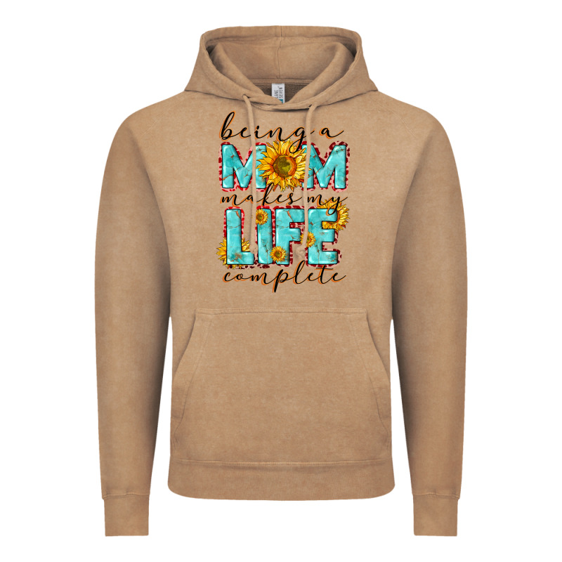 Being A Mom Makes My Life Complete Mother's Day Vintage Hoodie by CowGirlArtShop | Teevron