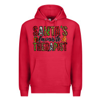 Cardinal santa's favorite therapist Premium Hoodie - Jasminsmagicworld