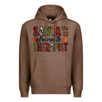 Chestnut santa's favorite therapist Premium Hoodie - Jasminsmagicworld