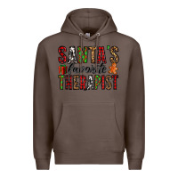 Coffee santa's favorite therapist Premium Hoodie - Jasminsmagicworld