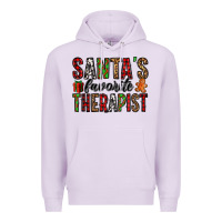 Lilac santa's favorite therapist Premium Hoodie - Jasminsmagicworld