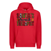 Red santa's favorite therapist Premium Hoodie - Jasminsmagicworld
