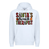 White santa's favorite therapist Premium Hoodie - Jasminsmagicworld