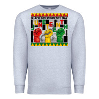 Heather Grey black independence day juneteenth tumbler Premium Sweatshirt - BarkalooDesign