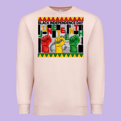 Black Independence Day Juneteenth Tumbler Premium Sweatshirt Designed By Barkaloodesign