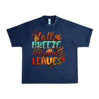 Navy fall breeze and autumn leaves Urban Heavy Tee - CowGirlArtShop