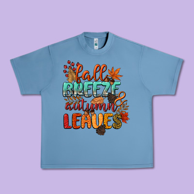 Fall Breeze And Autumn Leaves Urban Heavy Tee Designed By Cowgirlartshop