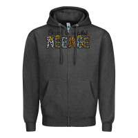 Charcoal Heather blessed to be called neenee Zipper Hoodie - CowhideDigitalArt