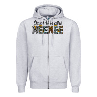 Heather Grey blessed to be called neenee Zipper Hoodie - CowhideDigitalArt
