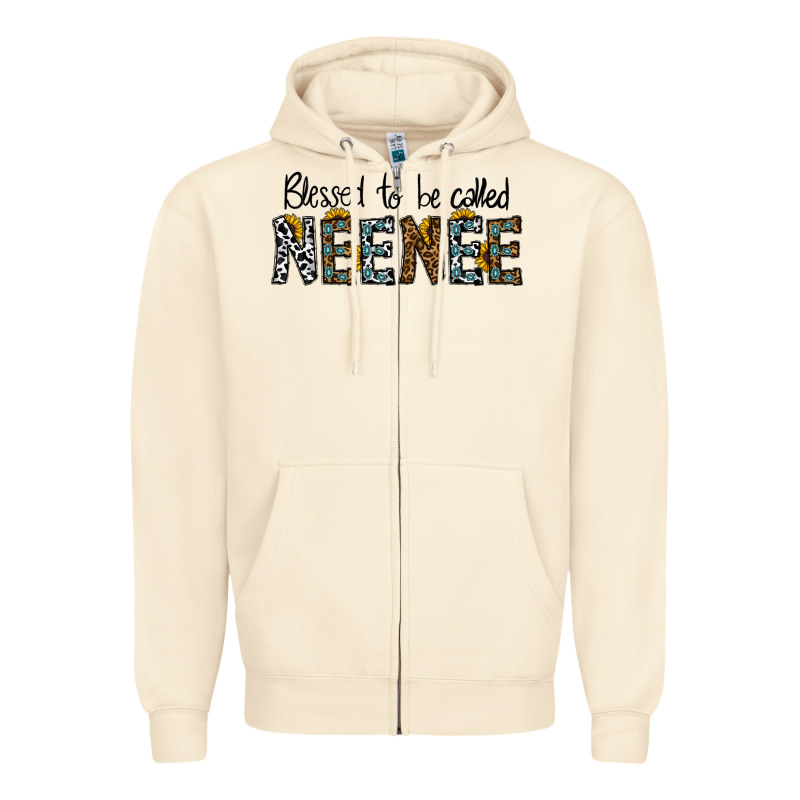 Blessed To Be Called Neenee Zipper Hoodie by CowhideDigitalArt | Teevron