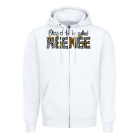 White blessed to be called neenee Zipper Hoodie - CowhideDigitalArt