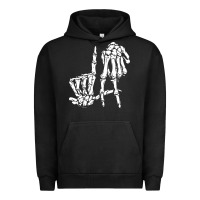 Pigment Black la hand sign lazy diy halloween costume skeleton los angeles pullover Urban Hoodie - trangStudio