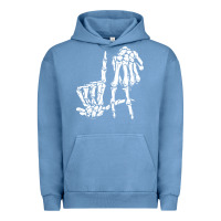 Pigment Pebble Blue la hand sign lazy diy halloween costume skeleton los angeles pullover Urban Hoodie - trangStudio
