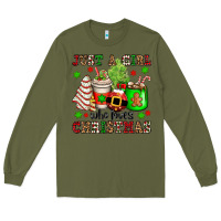 Army Green just a girl who loves christmas Long Sleeve Tee - OliviaCreatesArt