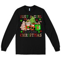 Black just a girl who loves christmas Long Sleeve Tee - OliviaCreatesArt