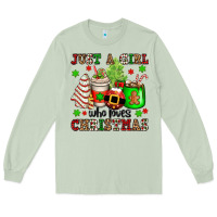 Matcha just a girl who loves christmas Long Sleeve Tee - OliviaCreatesArt