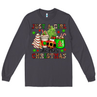 Smoke just a girl who loves christmas Long Sleeve Tee - OliviaCreatesArt