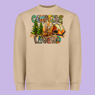 Campfire Legend Heavyweight Sweatshirt Designed By Cowhidedigitalart