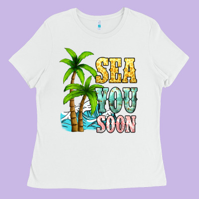 Sea You Soon Ladies Tee Designed By Nancycooperartshop
