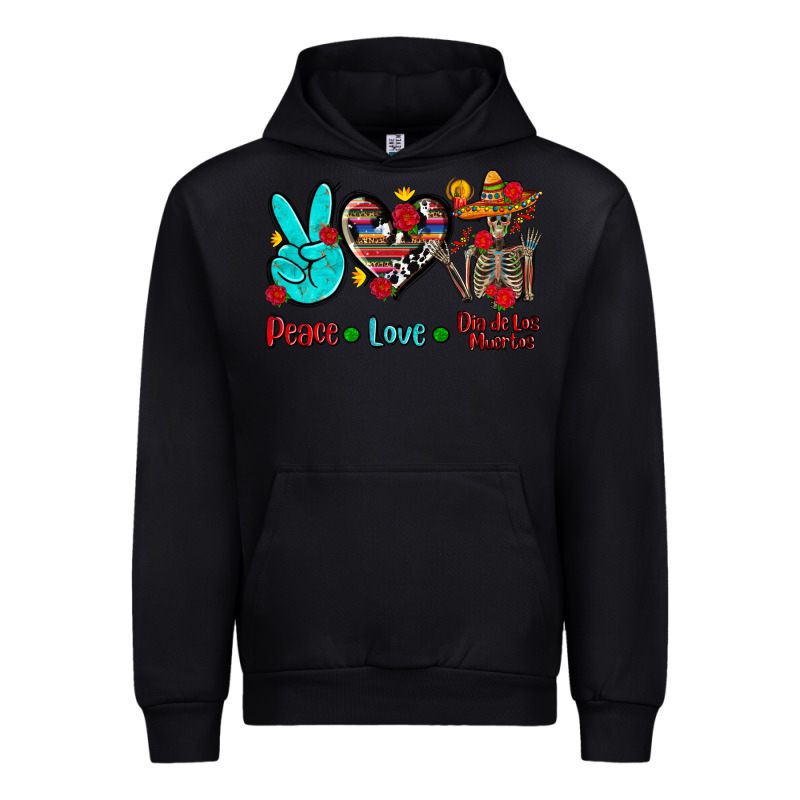 Peace Love Dia De Los Muertos Urban Hoodie by AdoDesignShop | Teevron