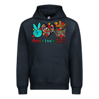Navy peace love dia de los muertos Urban Hoodie - AdoDesignShop