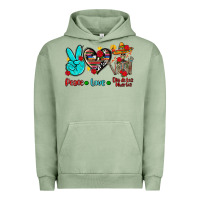 Pigment Oil Green peace love dia de los muertos Urban Hoodie - AdoDesignShop