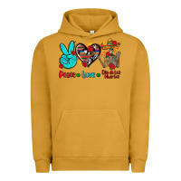 Pigment Peanut Butter peace love dia de los muertos Urban Hoodie - AdoDesignShop