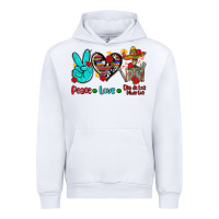 White peace love dia de los muertos Urban Hoodie - AdoDesignShop