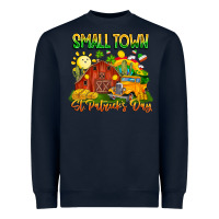 Navy Small Town St Patrick's Day Heavyweight Sweatshirt - CowhideDigitalArt
