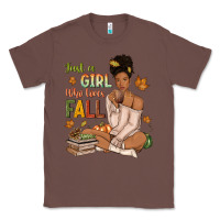 Chestnut Just a girl who loves Fall afro woman Classic Tee - NancyCooperArtShop