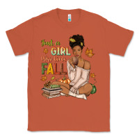 Copper Just a girl who loves Fall afro woman Classic Tee - NancyCooperArtShop