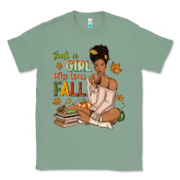 Sage Just a girl who loves Fall afro woman Classic Tee - NancyCooperArtShop