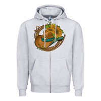 Heather Grey western hat with sunflowers and rope Zipper Hoodie - Artiststas